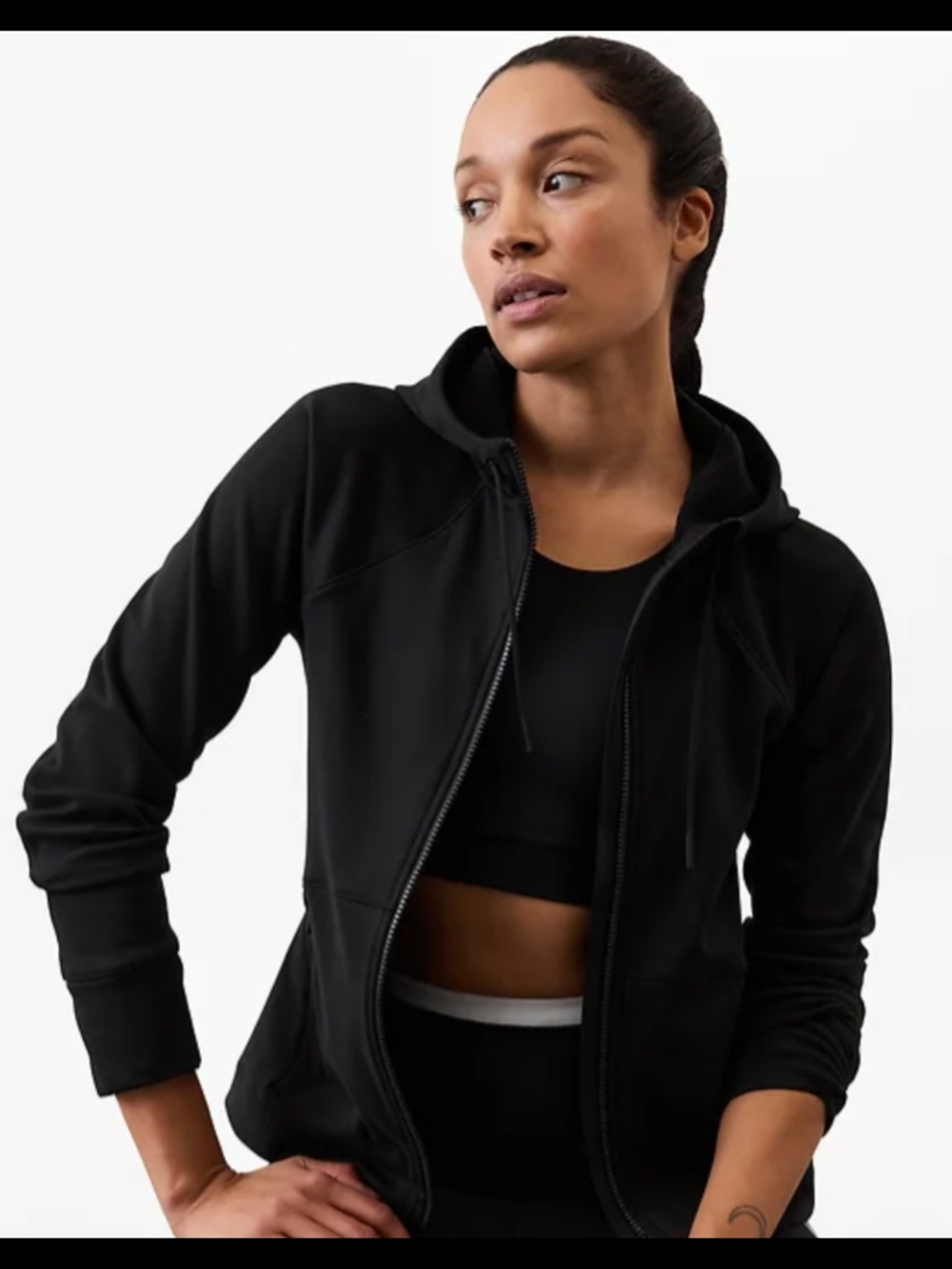 Athleta | Unstoppable Fleece Lined Full Zip Jacket | Black | M Regular